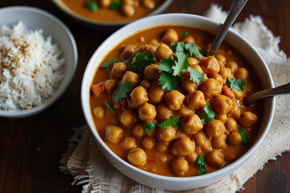 Quick and Creamy Vegan Chickpea Curry with Coconut Milk